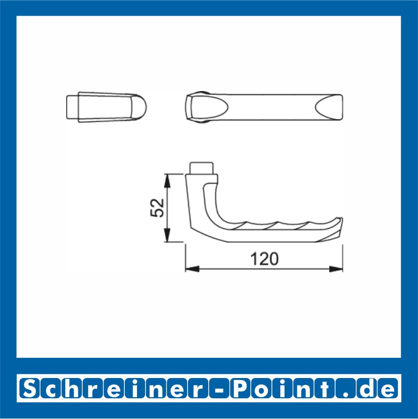 Hoppe London Aluminium F2 Neusilber Griffpaar